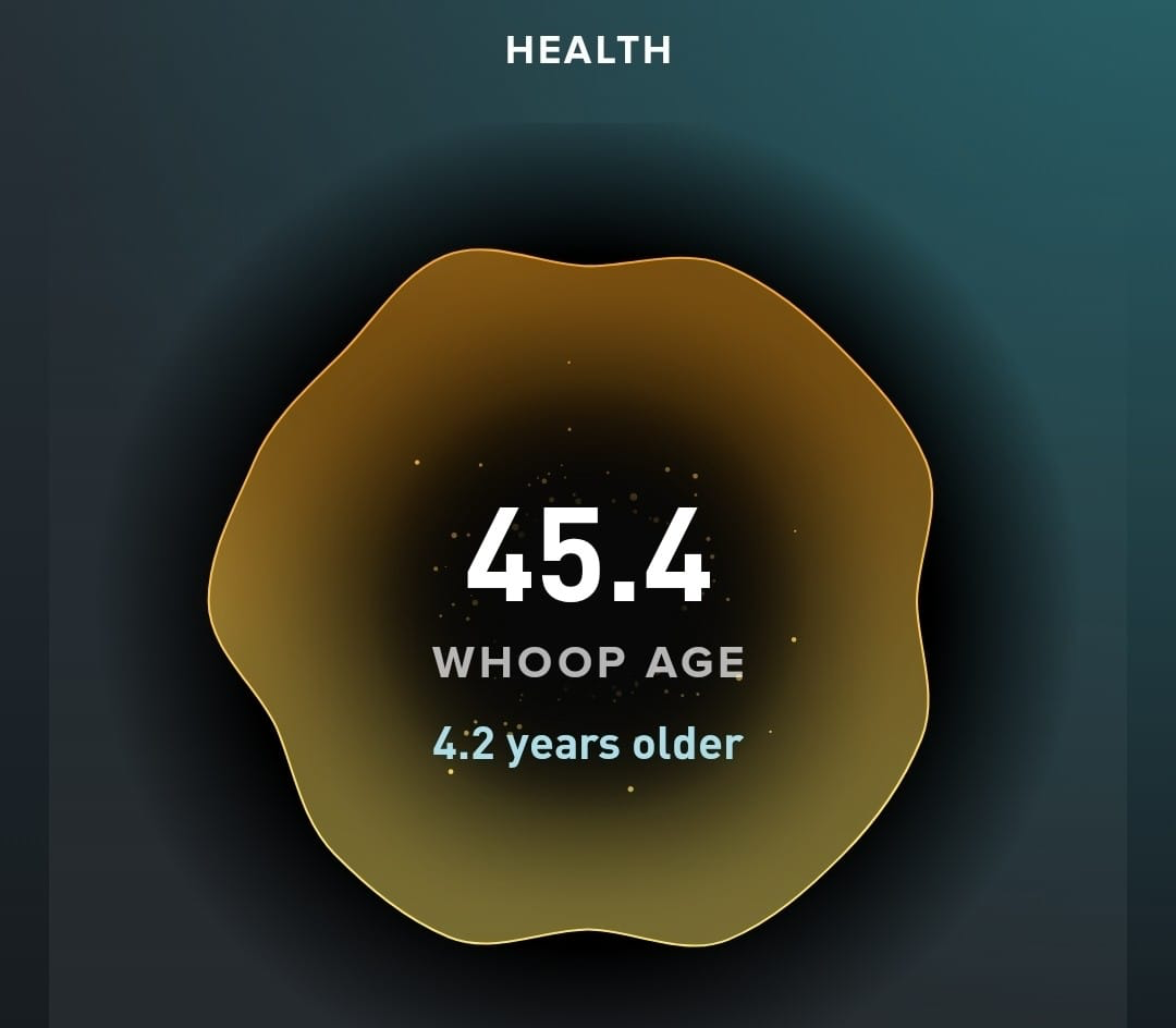 WHOOP age before screenshot